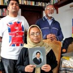 Talha Ahsan's family in their London home.